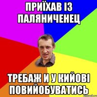 приїхав із паляниченец требаж и у кийові повийобуватись