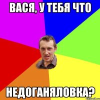 вася, у тебя что недоганяловка?