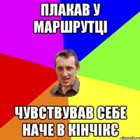 плакав у маршрутці чувствував себе наче в кінчікє