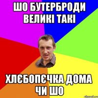 шо бутерброди великі такі хлєбопєчка дома чи шо