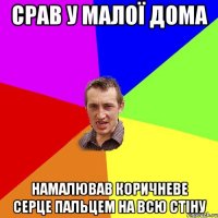 срав у малої дома намалював коричневе серце пальцем на всю стіну