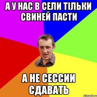 а у нас в сели тільки свиней пасти а не сессии сдавать