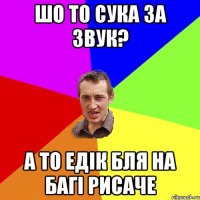 шо то сука за звук? а то едік бля на багі рисаче