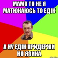 мамо то не я матюкаюсь то едік а ну едік придержи но язика