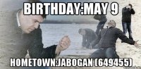 birthday:may 9 hometown:jabogan (649455)