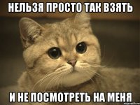 нельзя просто так взять и не посмотреть на меня