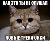 как это ты не слушал новые треки окси