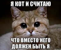 я кот и считаю что вместо него должен быть я