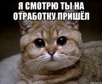 я смотрю ты на отработку пришёл 