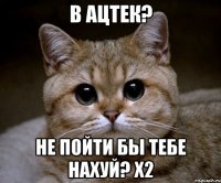 в ацтек? не пойти бы тебе нахуй? x2