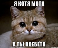 я котя мотя а ты поебётя