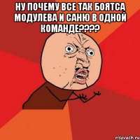 ну почему все так боятса модулева и саню в одной команде??? 