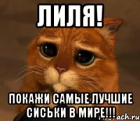 лиля! покажи самые лучшие сиськи в мире!!!