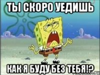 ты скоро уедишь как я буду без тебя!?