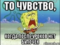 то чувство, когда после уроков нет булочек