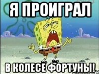 я проиграл в колесе фортуны!