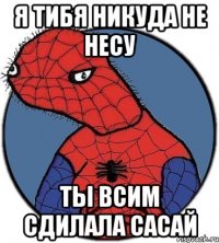 я тибя никуда не несу ты всим сдилала сасай