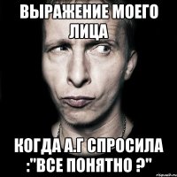 выражение моего лица когда а.г спросила :"все понятно ?"