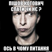 пішов котович спати чи нє ? ось в чому питання