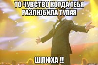 то чувство когда тебя разлюбила тупая шлюха !!