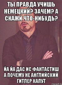 ты правда учишь немецкий? зачем? а скажи что-нибудь? йа йа дас ис фантастиш а почему не английский гитлер капут