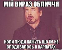 мій вираз обличчя коли люди кажуть що їм не сподобалось в карпатах