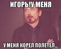 игорь!у меня у меня корел полетел...