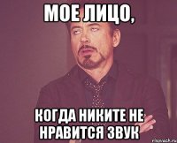 мое лицо, когда никите не нравится звук