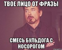 твое лицо от фразы смесь бульдога с носорогом