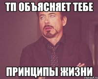 тп объясняет тебе принципы жизни