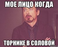 мое лицо когда торнике в соловой