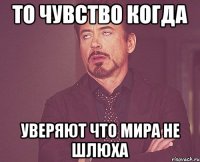 то чувство когда уверяют что мира не шлюха