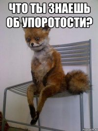 что ты знаешь об упоротости? 