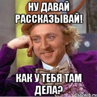 ну давай рассказывай! как у тебя там дела?