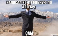 написал контрольную по алгебре сам