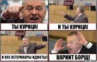 ТЫ КУРИЦА! И ТЫ КУРИЦА! И ВСЕ ВЕТЕРИНАРЫ ИДИОТЫ! ВАРИNT БОРЩ!