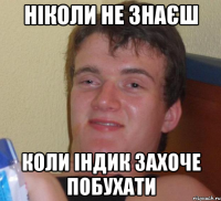 ніколи не знаєш коли індик захоче побухати