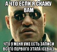 а что если я скажу вам что у меня уже есть записи ВСЕГО первого этапа ICEBALL