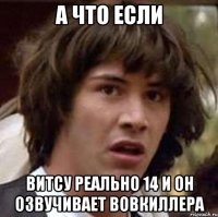 а что если витсу реально 14 и он озвучивает вовкиллера