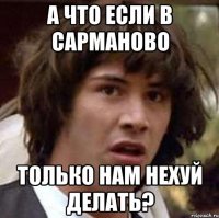 А что если в Сарманово Только нам нехуй делать?