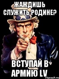 Жаждишь служить родине? Вступай в армию LV