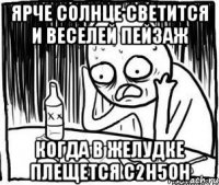 ярче солнце светится и веселей пейзаж когда в желудке плещется c2h5oh