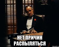  НЕТ ПРИЧИН РАСПЫЛЯТЬСЯ