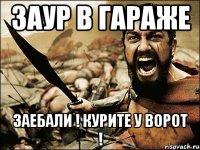 заур в гараже заебали ! курите у ворот !