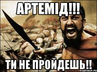 АРТЕМІД!!! ТИ НЕ ПРОЙДЕШЬ!!