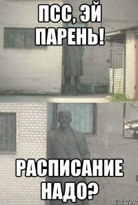 псс, эй парень! расписание надо?