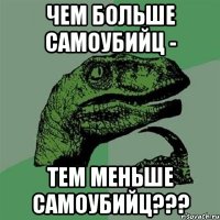 чем больше самоубийц - тем меньше самоубийц???