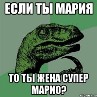 если ты мария то ты жена супер марио?