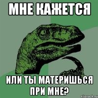 мне кажется или ты материшься при мне?