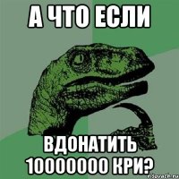 А что если вдонатить 10000000 кри?